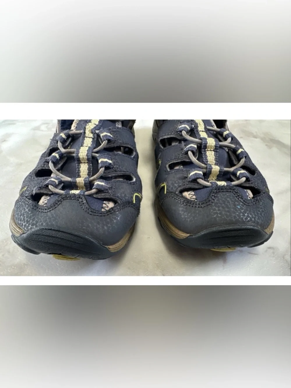 Merrell Hydro H2O Hiker Sandals Youth Boys Size 4 Blue Hiking Leather Shoes